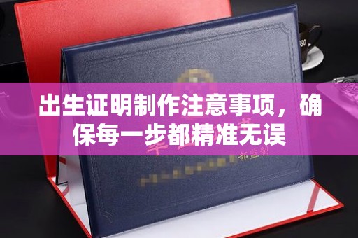 丰南出生证明制作注意事项，确保每一步都精准无误